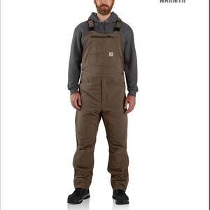 Carhartt Brown Insulated Bib Overalls Superdux